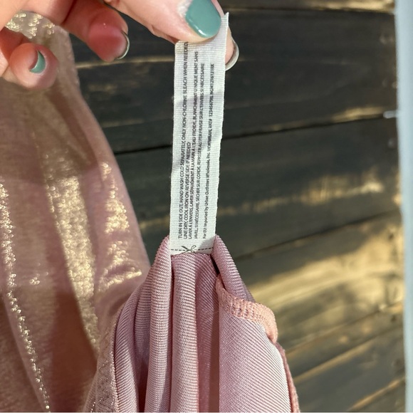 NWT Free People Intimately Free Size XS Shimmery Peachy Pink Racerback Top Tank - Picture 6 of 10